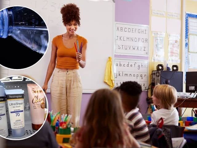 Schools are not legally required to let children have water bottles during class, nor to bring sunscreen to school (Photo: NationalWorld/Getty Images/Adobe Stock)