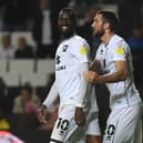 Mo Eisa celebrates his goal