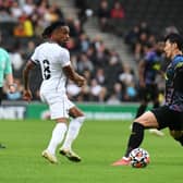 David Kasumu was subject to a bid from Huddersfield Town late in the transfer window, but MK Dons rejected their approach. The midfielder has been ruled out all season with a hamstring problem