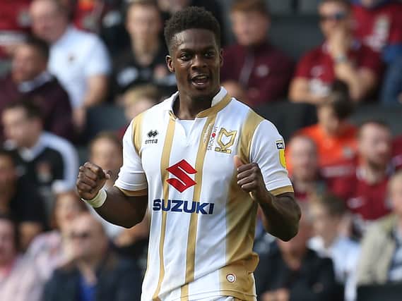 Kieran Agard, Dons’ third all-time leading scorer, officially left the club in the summer but has signed a deal with League One side Plymouth Argyle