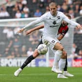 Max Watters made his MK Dons debut on Saturday in the 1-0 win over Portsmouth. The striker, on loan from Cardiff City, missed the first part of the season with an ankle injury