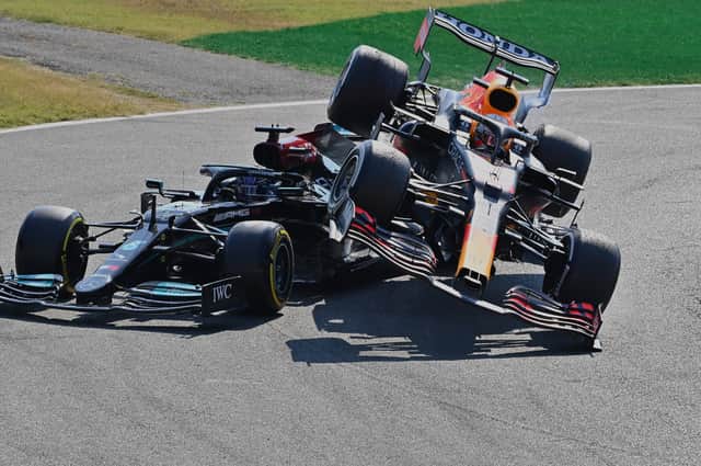 <p>Max Verstappen disagreed with his penalty after stewards deemed he was to blame for the crash with Lewis Hamilton at the Italian Grand Prix</p>