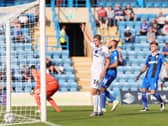 Max Watters celebrates as MK Dons ran riot at Priestfield on Saturday, winning 4-1. Scott Twine, Peter Kioso, Troy Parrott and Watters himself all got on the scoresheet.