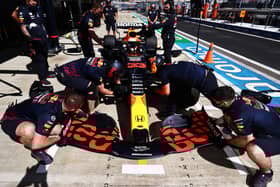 Red Bull’s Max Verstappen will start from the back of the grid on Sunday after taking an engine penalty for the Russian Grand Prix