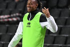 David Kasumu is all smiles at MK Dons at the moment, with the team playing well and unbeaten in nine games. And the 21-year-old marked his return to fitness on Tuesday with a substitute appearance against Fleetwood Town