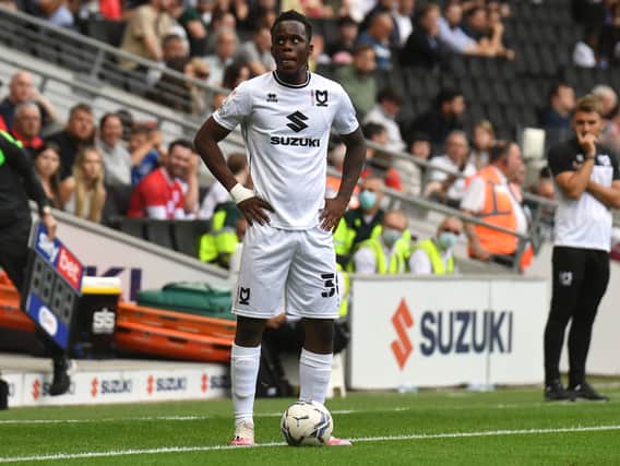 Peter Kioso said he is enjoying the competition for a starting role at MK Dons with Tennai Watson