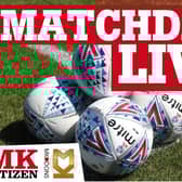 MK Dons are in action against Derby County at Stadium MK this afternoon 