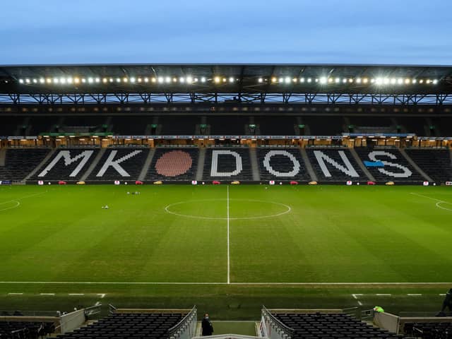 Stadium MK will host the FA Cup first round clash with Stevenage tomorrow