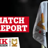 MK Dons were held to a draw by a resolute Accrington performance after going down to 10-men in the first half, drawing 1-1 at Wham Stadium 