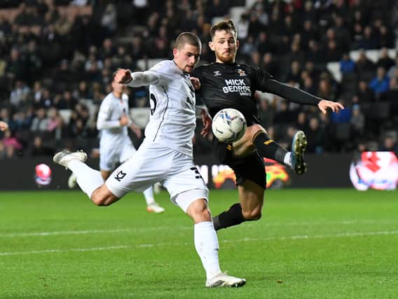Max Watters has scored give goals in his last five outings for MK Dons, including a brace against Cambridge United last weekend