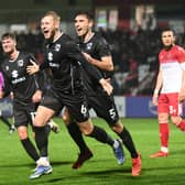 Harry Darling scored Dons’ only goal of the game against Stevenage last week, but was sent off in the final minute of extra time, leading to his ban from Saturday’s win over Burton