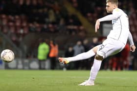 Aden Baldwin netted the winning penalty against Leyton Orient