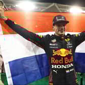 Max Verstappen celebrates his first F1 title