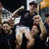 Max Verstappen celebrates winning the F1 world championship