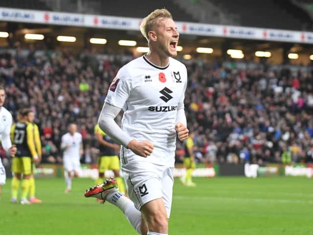 <p>Harry Darling hopes for a win over AFC Wimbledon for the MK Dons fans as well as the players</p>