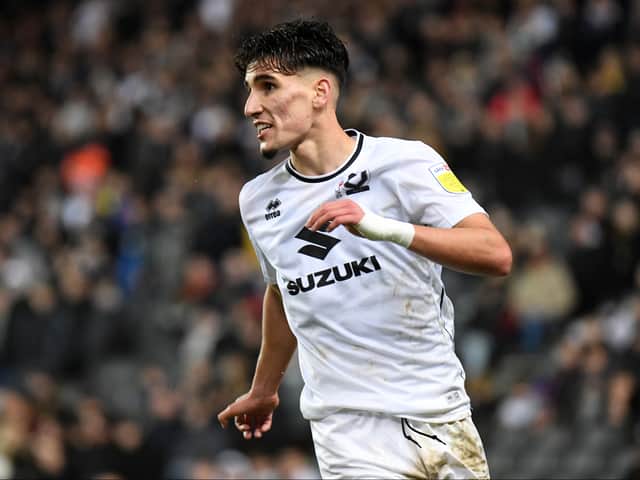 <p>Theo Corbeanu’s debut for MK Dons was an impressive one</p>