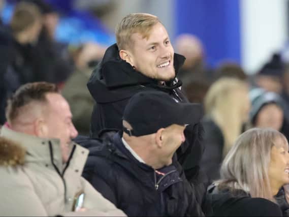 Harry Darling was in the crowd at Fratton Park after injury ruled him out of MK Dons’ win over Portsmouth on Saturday. He has been linked with a move to Swansea this week.