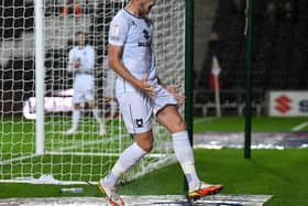 Harry Darling’s recent injury, and Dons’ subsequent reshuffle at the back, helped ease Liam Sweeting’s hunt for defensive cover during the transfer window