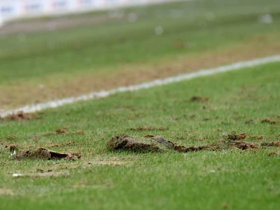 There have been some pretty big divots taken out of the surface at Stadium MK recently, and the grounds staff have their work cut-out to keep the pitch up to playing standard