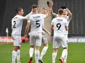 MK Dons celebrate