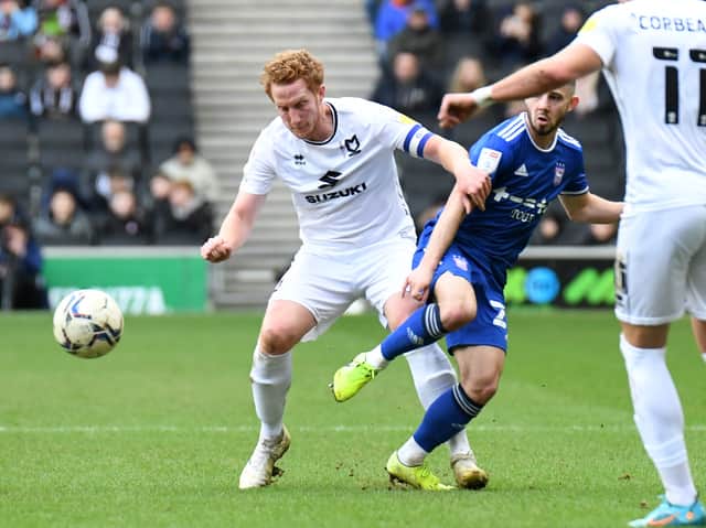 <p>Dean Lewington felt Dons lost control in the second half and it prevented them from causing more problems for Ipswich Town on Saturday at Stadium MK</p>