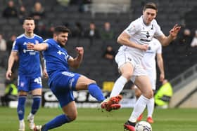Conor Coventry threw himself into plenty of challenges like this against Ipswich Town on Saturday