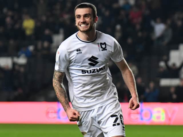 <p>Troy Parrott has been a top performer for MK Dons in the last few months</p>