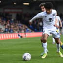 Kaine Kesler-Hayden in action against AFC Wimbledon on Saturday. The Aston Villa loanee has become a regular in the MK Dons side since the injury to Tennai Watson