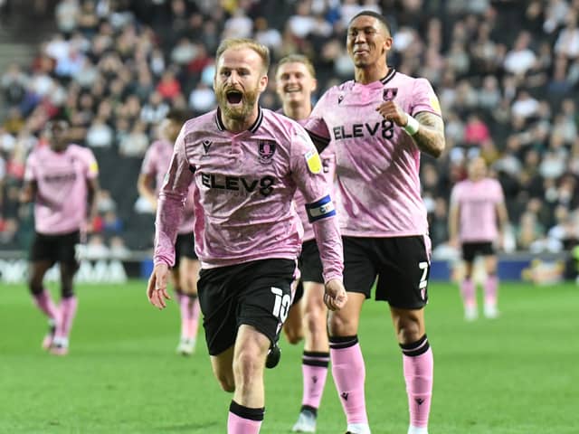 Barry Bannan ran the length of the field to celebrate his outrageous strike against MK Dons in front of the Sheffield Wednesday supporters.