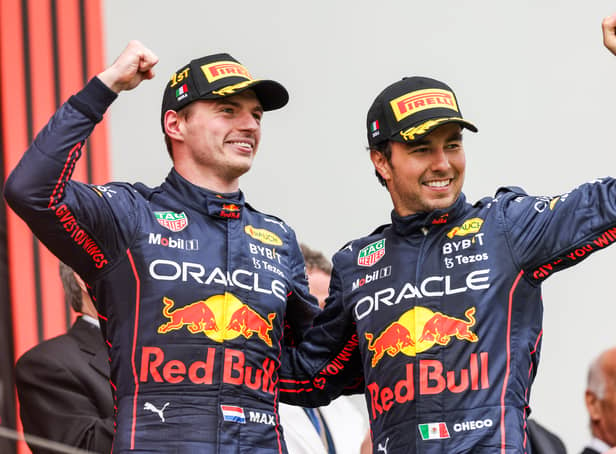 <p>Max Verstappen and Sergio Perez came home first and second at Imola on Sunday. It was Red Bull’s first 1-2 finish since 2016</p>