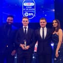 Scott Twine receives his League One Player of the Year award