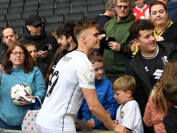 Scott Twine said MK Dons is a ‘special club’ and was the right place for his career after moving from Swindon last summer. He was crowned League One’s Player of the Season on Sunday