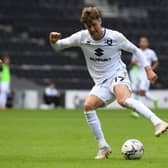 Ethan Robson made 23 appearances for MK Dons in the first half of the season before being recalled by Blackpool in January. He was at the MK Dons Awards on Sunday night.