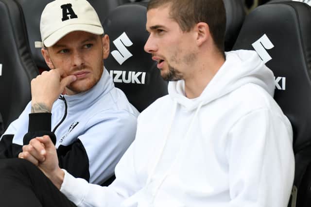 Josh McEachran was joined on the sidelines for the game by former Dons loanee Max Watters. The striker was recalled to parent club Cardiff City in late December after scoring seven goals in 14 matches for MK Dons