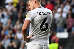 Harry Darling looks crestfallen after MK Dons’ play-off defeat to Wycombe Wanderers on Sunday. Darling was one of Dons’ stand-out performers this season.