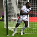 Hiram Boateng scored four goals last season for MK Dons, including this one against Wycombe Wanderers in the Papa John’s Trophy. His career at the club looked to be over until Russell Martin’s departure.