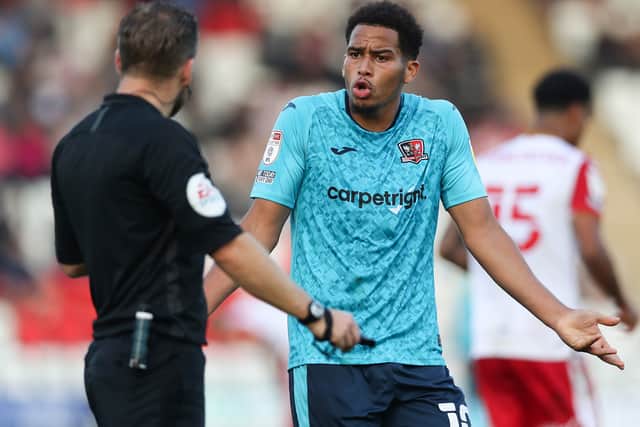 Sam Nombe joined Exeter City last summer, and returns to League One with them