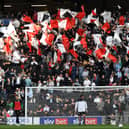 MK Dons supporters during the second leg of the play-off semi-final at Stadium MK