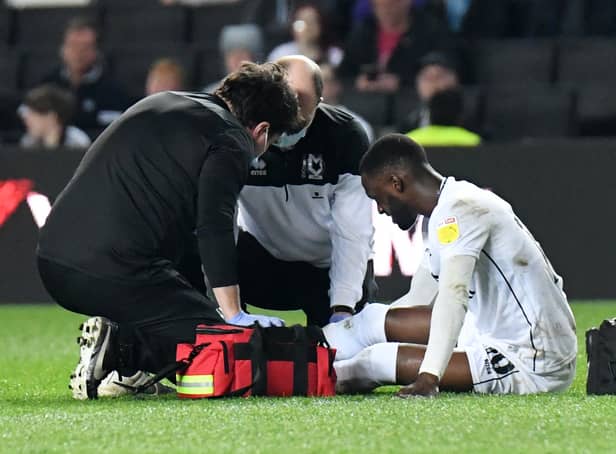 <p>Mo Eisa suffered his ankle injury in the 3-2 defeat to Sheffield Wednesday in April. It is likely he will miss much of the first part of the new campaign</p>
