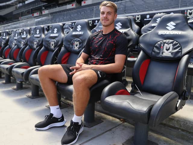 <p>MK Dons’ latest signing Jack Tucker. He arrives from Gillingham where he came through the academy as a seven-year-old.</p>