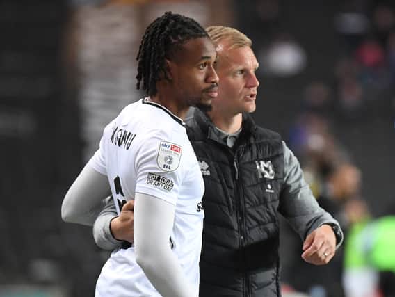 David Kasumu could yet be an MK Dons player next season, with a contract still on offer to him to remain at the club, but Liam Manning admitted time is running out before they start looking elsewhere