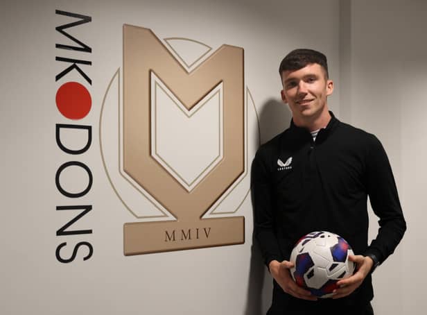 <p>Conor Grant becomes MK Dons’ fifth signing of the season. He joins for an undisclosed fee from Rochdale</p>