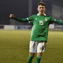 Darragh Burns has represented both Northern Ireland and the Republic of Ireland at youth level. He arrives at MK Dons from St Patrick’s Athletic