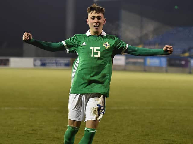 Darragh Burns has represented both Northern Ireland and the Republic of Ireland at youth level. He arrives at MK Dons from St Patrick’s Athletic