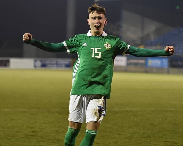 Darragh Burns has represented both Northern Ireland and the Republic of Ireland at youth level. He arrives at MK Dons from St Patrick’s Athletic