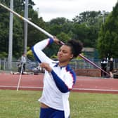 Javelin thrower Ayesha Jones