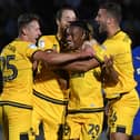 David Kasumu’s first goal for MK Dons came in memorable style against AFC Wimbledon in 2019