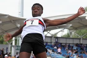 D’Mitri Varlack won the long jump by 31cm with a new M17 club record of 7.08m