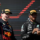 Max Verstappen celebrates his French Grand Prix victory with Lewis Hamilton in second. The Red Bull Racing man claimed his 27th career victory.