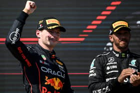 Max Verstappen celebrates his French Grand Prix victory with Lewis Hamilton in second. The Red Bull Racing man claimed his 27th career victory.